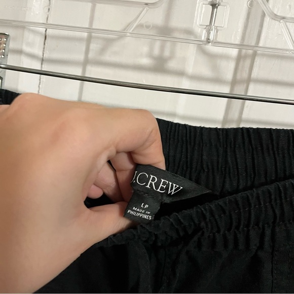 J. Crew 2023 Seaside Pants Linen Blend Black Large Petite LP V2 - Picture 4 of 10